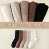 Women Dress Socks Soft Cozy Crew Socks Casual Knit Fall