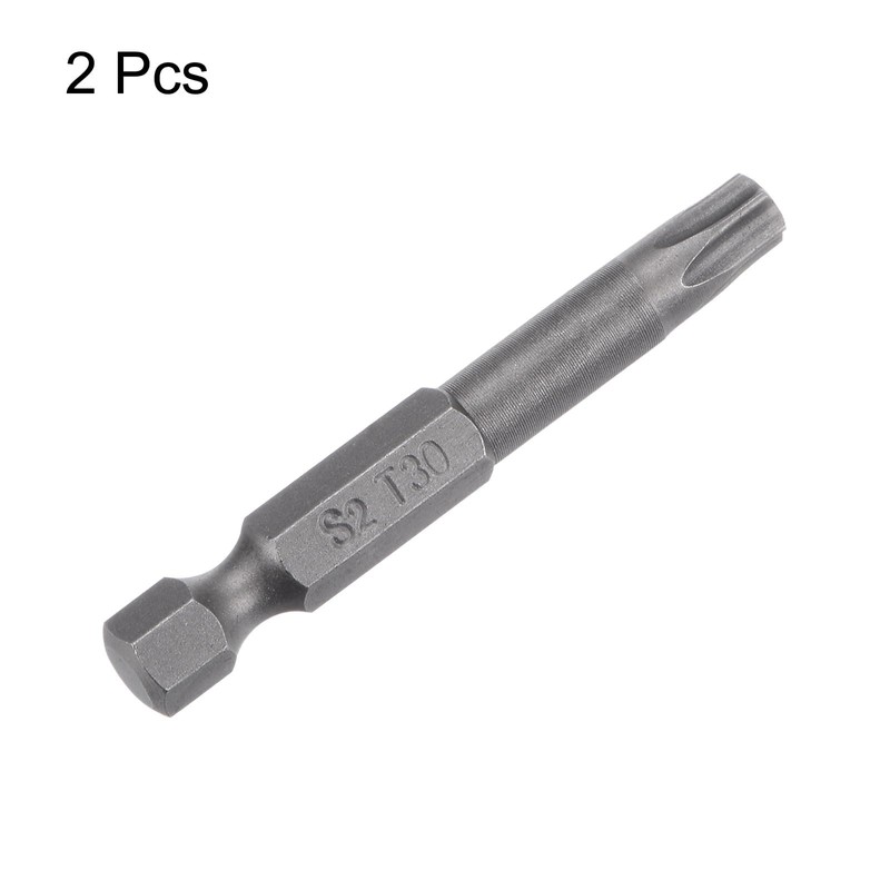HARFINGTON 2pcs T30 Star 6 Point Screwdriver Bit 1/4" Hex