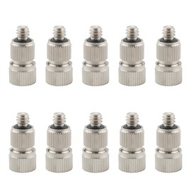 Ruiwaer 10PCS Silver High Pressure Misting Nozzles High Pressure Outdoor Anti-drip Fogging Spray Head Outdoor Cooling Misting System Nozzle for Outdoor Cooling System Outdoor Cooling Nozzle