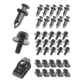 iolory Car Engine Under Cover Splash Shield Body Bolts Screws,Universal Extruded U-Nuts Kit,Car Clips and Fasteners,Automotive Push Retainer Clips,Suitable for Car Bumpers,Fenders,Hoods (35PCS)