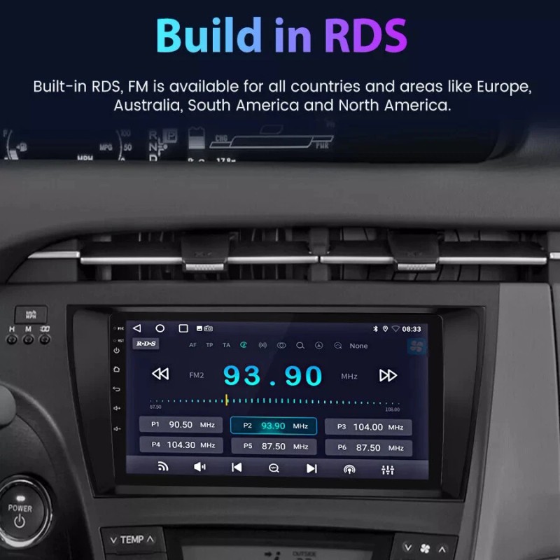 JOYINCAR 4+64G For Toyota Prius 2010-2015 Car Stereo Radio Android