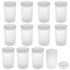 LUORNG 12 Pieces Plastic Transparent Film Canisters with Lids, Empty
