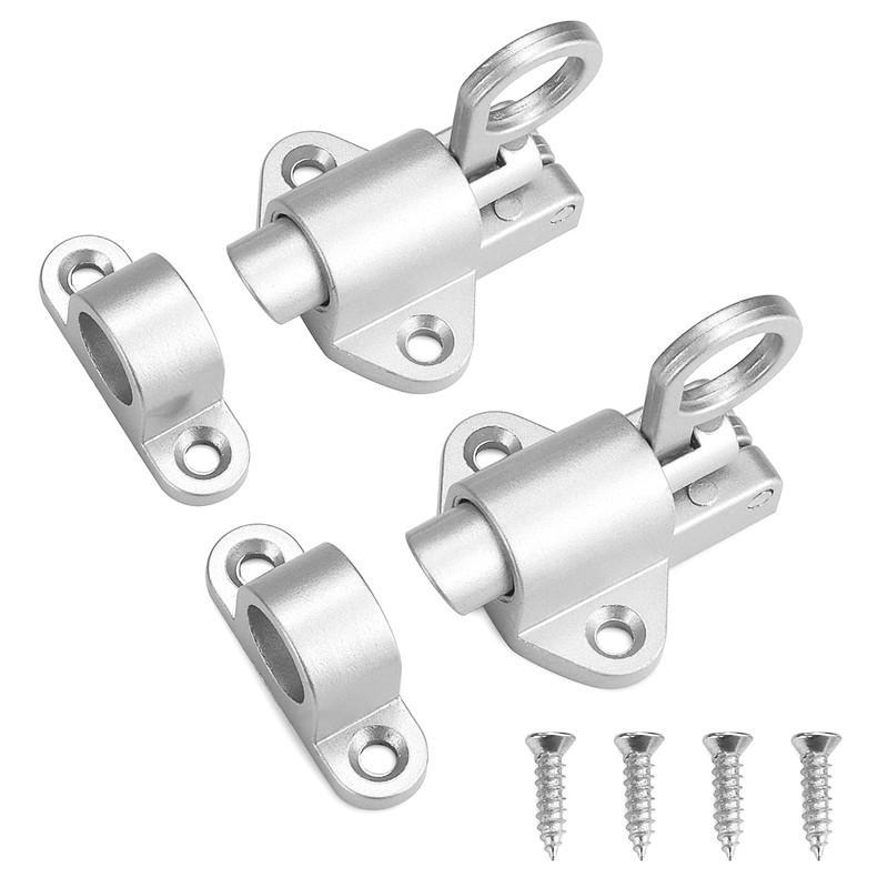 QWORK® 2 Pack Door Locks Spring Door Bolts Gate Bolts