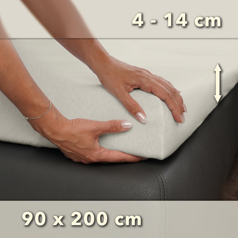 STUDIO Basic Topper Fitted Sheet 90 x 200 cm, 100%