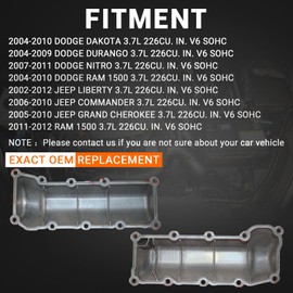 XUNUOPARTS 3.7L V6 Aluminum Valve Cover Compatible with 2005-2010 Jeep Grand Cherokee 2011-2012 RAM 1500 Replace# 53021937AD 53021938AC