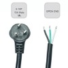 90 Degree Electrical Plug Replacement Power Cord with Open End