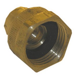 LASCO 15-1769 Brass Garden Hose Cap with 1/4-Inch Female Pipe Thread Tap