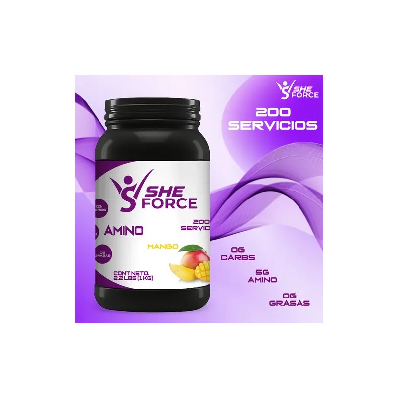 Aminoacidos She Force De 1kg De 100 Servis En Polvo