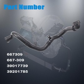 AUCERAMIC 667-309 Turbocharger Intercooler Hose Fit for 2016-2019 Chevy Cruze 1.4L Replace#39201785 39017739