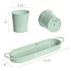 Barnyard Designs Indoor Herb Garden Planter Set with Tray, Metal