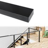 Muzata 4FT Black Cable Railing Handrail Rectangular Stainless Steel Handrail