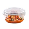 Borosil Klip & Store Round Containers with Lid, 400ml