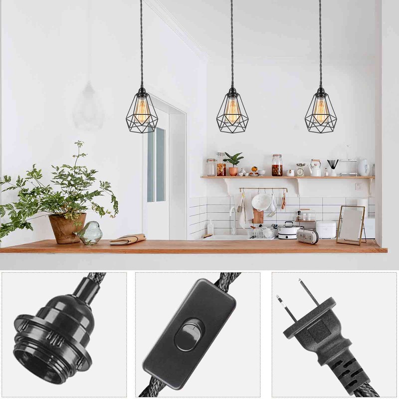 EE Eleven Master Industrial Plug in Pendant Light Cord Kit