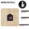 ArtSocket Wooden Wall Clock Silent Non-Ticking, Brown Grain Cracked Ancient