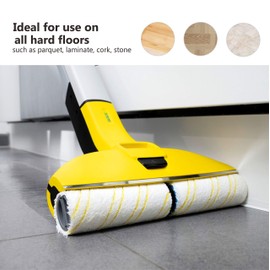 KEEPOW Microfibre Roller Set for Kärcher FC3 FC5 FC7, Microfibre Roller Brush Set for Karcher FC3 FC5 FC7 (Yellow)