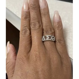 DST, Dainty 925 Sterling Silver Ring, SIZE 7 with Keepsake Pouch