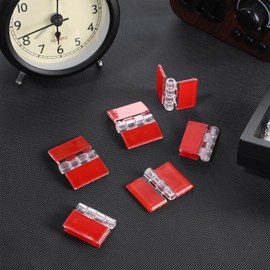 8PCS Small Clear Plastic Hinges Acrylic Small Hinges Self-Adhesive Acrylic Hinge Transparent Folding Plastic Hinge Continuous Hingess Tools for Cabinet Drawer Aquarium Lid DIY Display Stand (35x25mm)