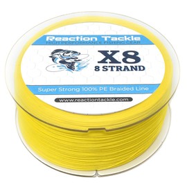 Reaction Tackle Braided Fishing Line - 8 Strand Hi Vis Yellow 25LB 150yd