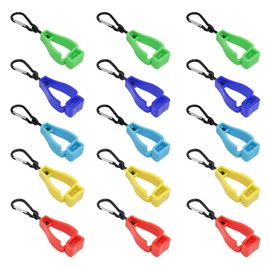 Wkmamo Pack of 15 Glove Clip Glove Holder with Carabiner Glove Grabber Holder Hanger for Gloves Masks Glasses Helmets Hangers