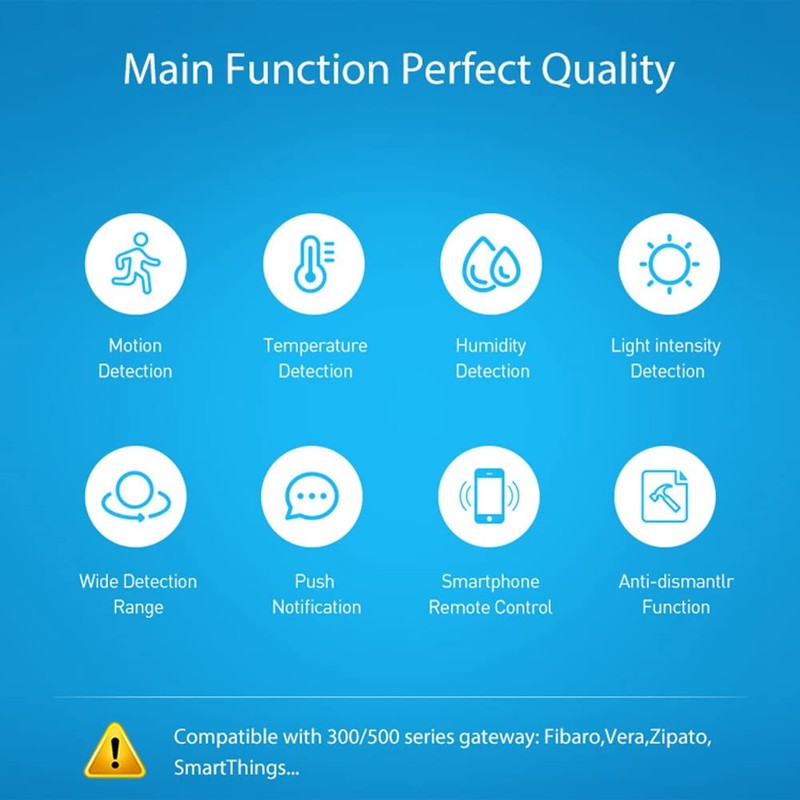 Dpaaoyer Z Wave Plus 700Series PIR Motion Detector with Temperature