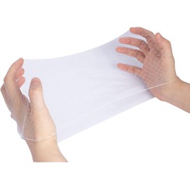 10 redecillas para el pelo de 50 cm, paquete individual, con borde elástico invisible, malla para mujeres, ballet, niños, moños de pelo, cocina, servicio de alimentos, 50 cm, color blanco