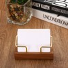 PATIKIL Business Card Holder for Desk, Wood Business Card Holders