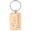 Keyring with Engraving on Both Sides · Wooden Keyring for