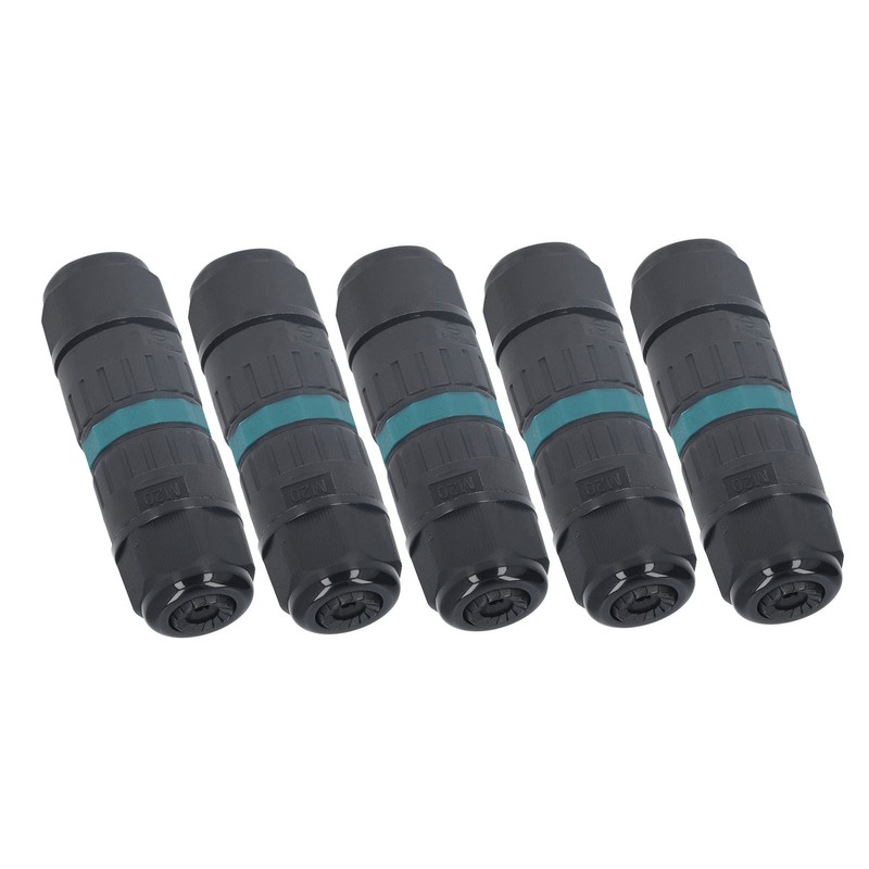 5Pcs Waterproof Connector M20 3pin 9-12mm Quick Connection Accessory for