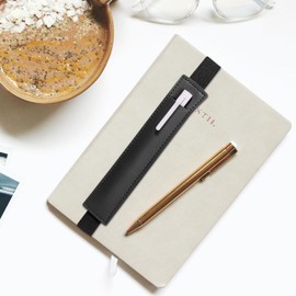 12 Pcs Elastic Notebook Band Holders Leather Adjustable Pen Sleeve Pouch Pencil Holder Straps for Notebook Planners Binders Books (Style1, One Size)