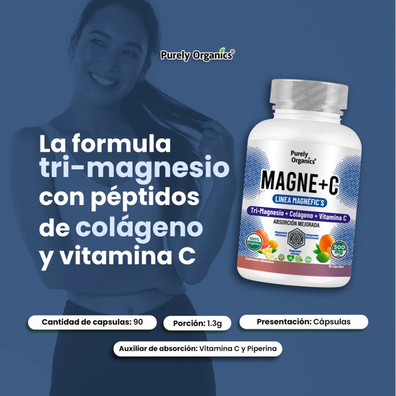 Magne + C | Magnesio, Vitamina C y Colágeno |