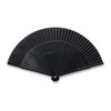Aotake Kyodo 2019-600 Black Plain Folding Fan with Case, Black
