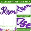 6 Pieces Happy Easter He Is Risen Yard Sign Decorations