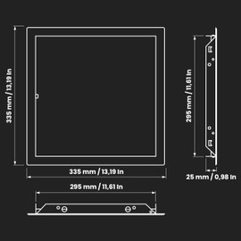 Repa Market 12 x 12 Inch Access Panel for Drywall/Anthracite Powder Coated Steel Wall Hole Cover/Door Panel/Cover Plates with Latch – Service Hatch/HVAC Access Door for Plumbing, Electrical Use