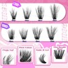 Yawamica Wispy Individual Lashes Clusters Fluffy Eyelash Extension 150D+200D Thick