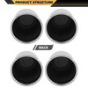 CNNELL 4pcs Push Through Chrome Wheel Center Caps Fit 3.18"