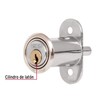 Hermex CM-20C, Cerradura para mueble tipo botón, modelo 20, acabado