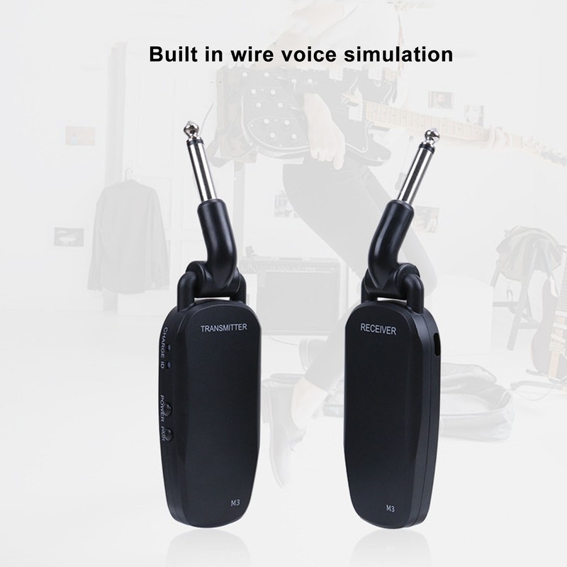 Wireless Guitar System Multifunctional Rechargeable Bass Transmitter Receiver for Violin