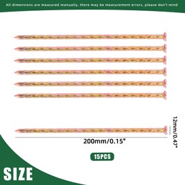 Keadic 15Pcs 8 Inch Galvanized Metal Spiral Landscape Spikes, Solid Garden Nails Landscape Edging Anchoring Spikes for Artificial Turf Stakes, Paver Edging, Weed Barrier, Tent Stakes, Carpentry