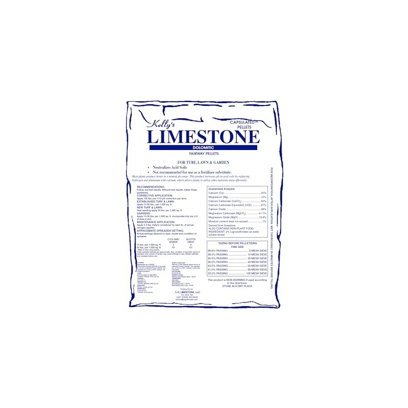 Kelly's Capsulated Limestone Pellets - 50lb Bulk Bags - for