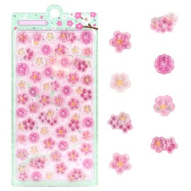 Cute Light Green Cherry Blossom Puff Stickers Kawaii Mini Puffy Stickers