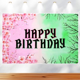 SAVITA Witch Birthday Party Backdrop Banner, 4.92x3.28ft Vinyl Movie Theme Backdrop Waterproof Pink and Green Witch Party Decorations for Photo Props Decor