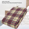 Incontinence Bed Pads Stain Masking Washable Reusable Plaid Underpads for