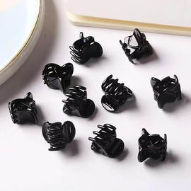 LeTradeJP Mini Hair Clip Set Hair Claw 36pcs Bangs Cute Clip Hair Claw Simple Hair Accessories (Black)