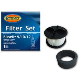 EnviroCare Replacement Vacuum Cleaner Filter Set Designed to Fit Bissell PowerForce Bagless, Cleanview II Uprights Style 9/10/12