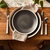 Stone Lain Serenity 16-Piece Stoneware Dinnerware, 2-Tone, Speckles, Dark Gray