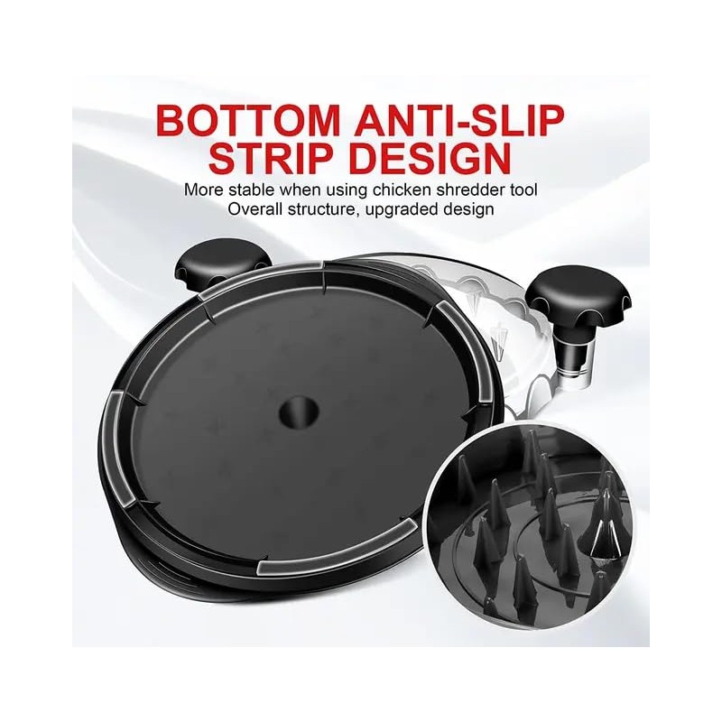 Generic Chicken Breast Shredder Tool, Twist with Brush and Fork,