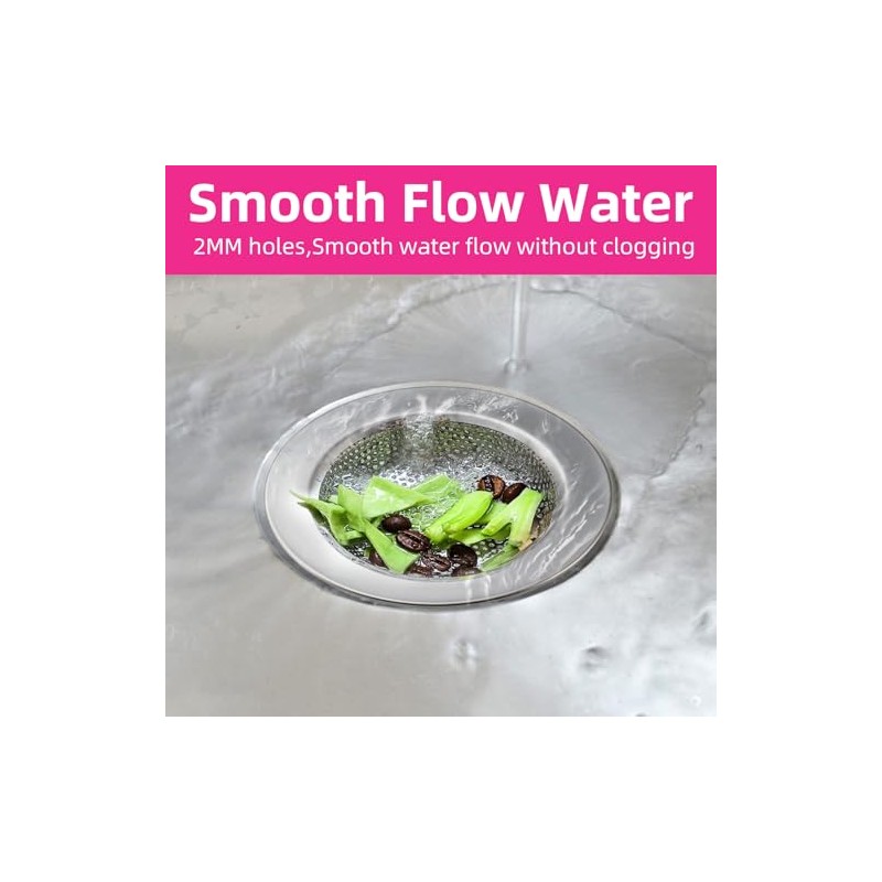 2 Packs Sink Strainer for Most Kitchen Sink Drain Basket,