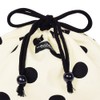 d_p polka dot large twill Drawstring Medium Lunch Box, white