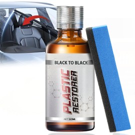 Back to Black Trim Restorer, Car Plastic Restorer, Exterior and Interior Car Cleaning Kit, Restore Faded Plastic, Vinyl & Rubber, Resists Water, UV Rays, Dirt (50ml)
