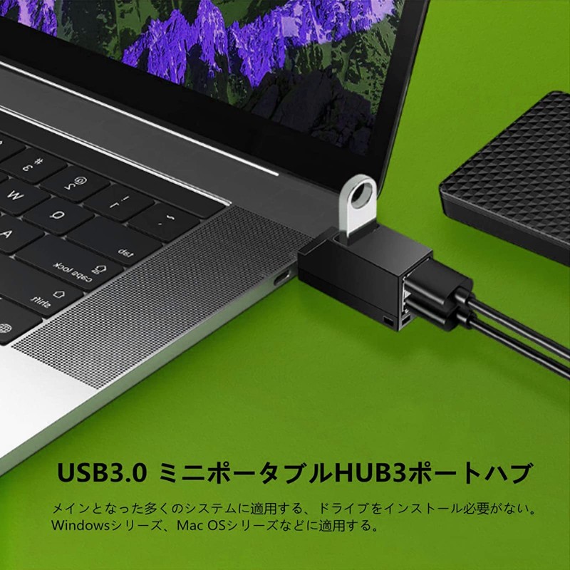 ALLVD USB Hub, 3 Ports, USB 3.0 + USB 2.0